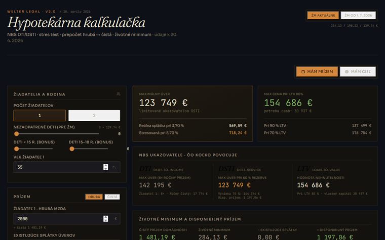 Preview of the Mortgage Calculator